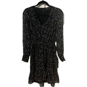 banana republic polka dot dress Size 4 Black and polka dots